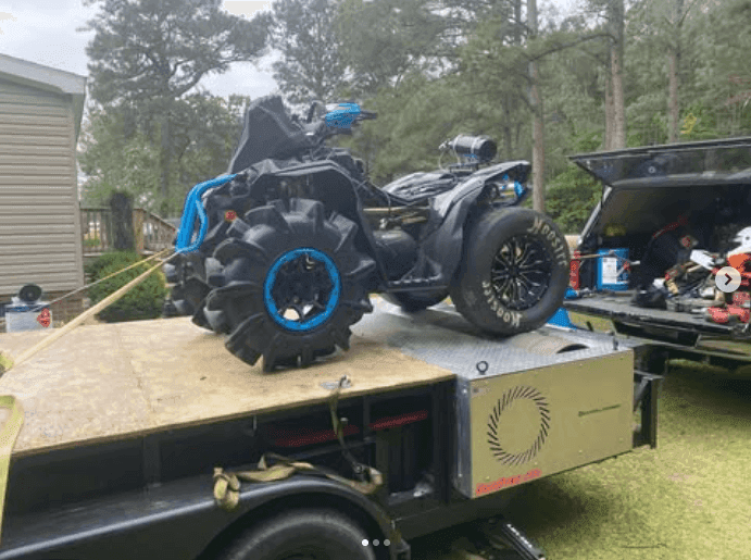 Blue dyno results screen displaying optimized ATV tuning data - Blaizn Trails Performance